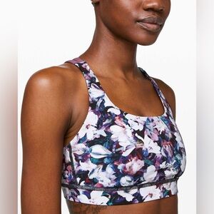 Lululemon Athletica Purple Floral Sports Bra – Size 6